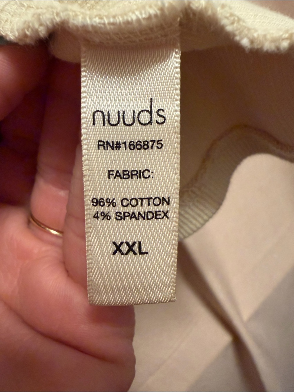 nuuds Cream Ribbed Tank Top - Picture 3 of 3